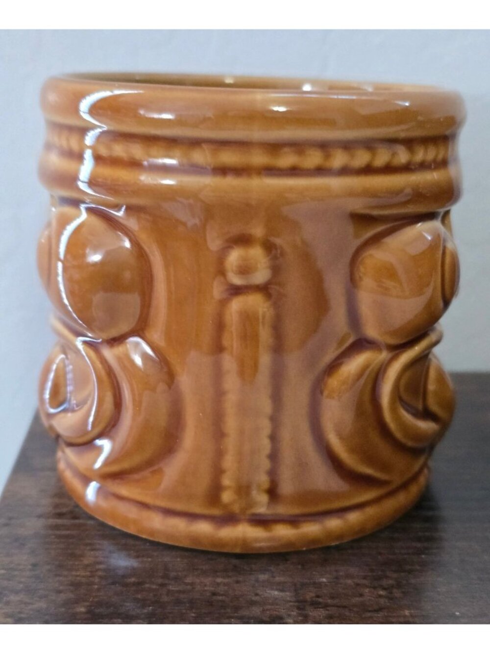 Set Of 3 Accoutrements Tiki Brown Ceramic Mugs 2002 Vintage Collectible Cups - Picture 4 of 11